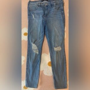 Hollister Ripped High Rise Super Skinny Soft Stretch 13R Denim Jeans